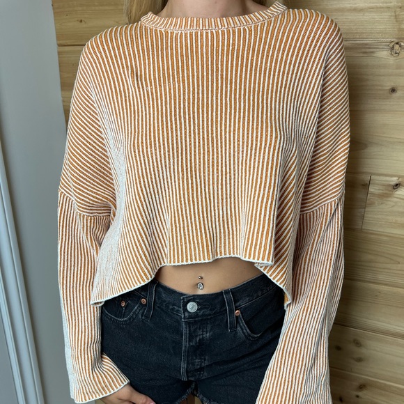 Orange & White Sweater - Picture 1 of 2